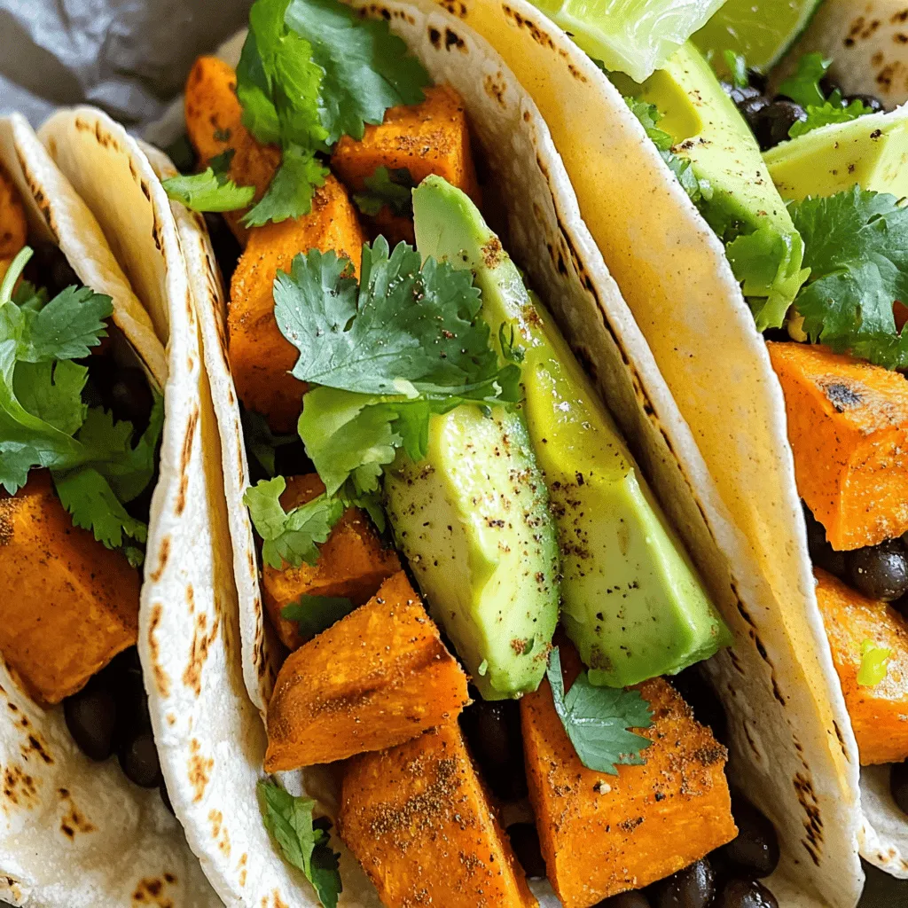 Savory Sweet Potato Black Bean Tacos Recipe