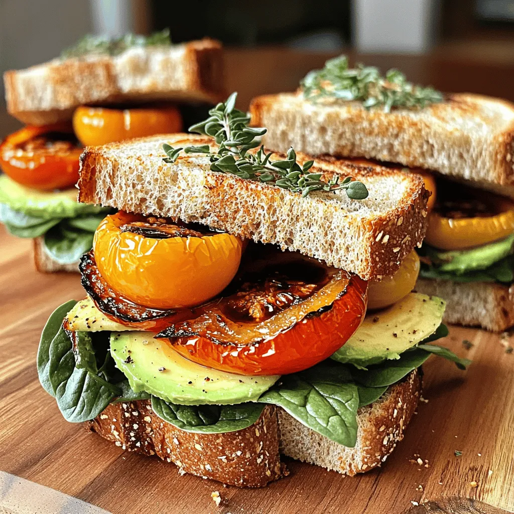 Roasted Tomato Sandwiches with Vegan Aioli Delight
