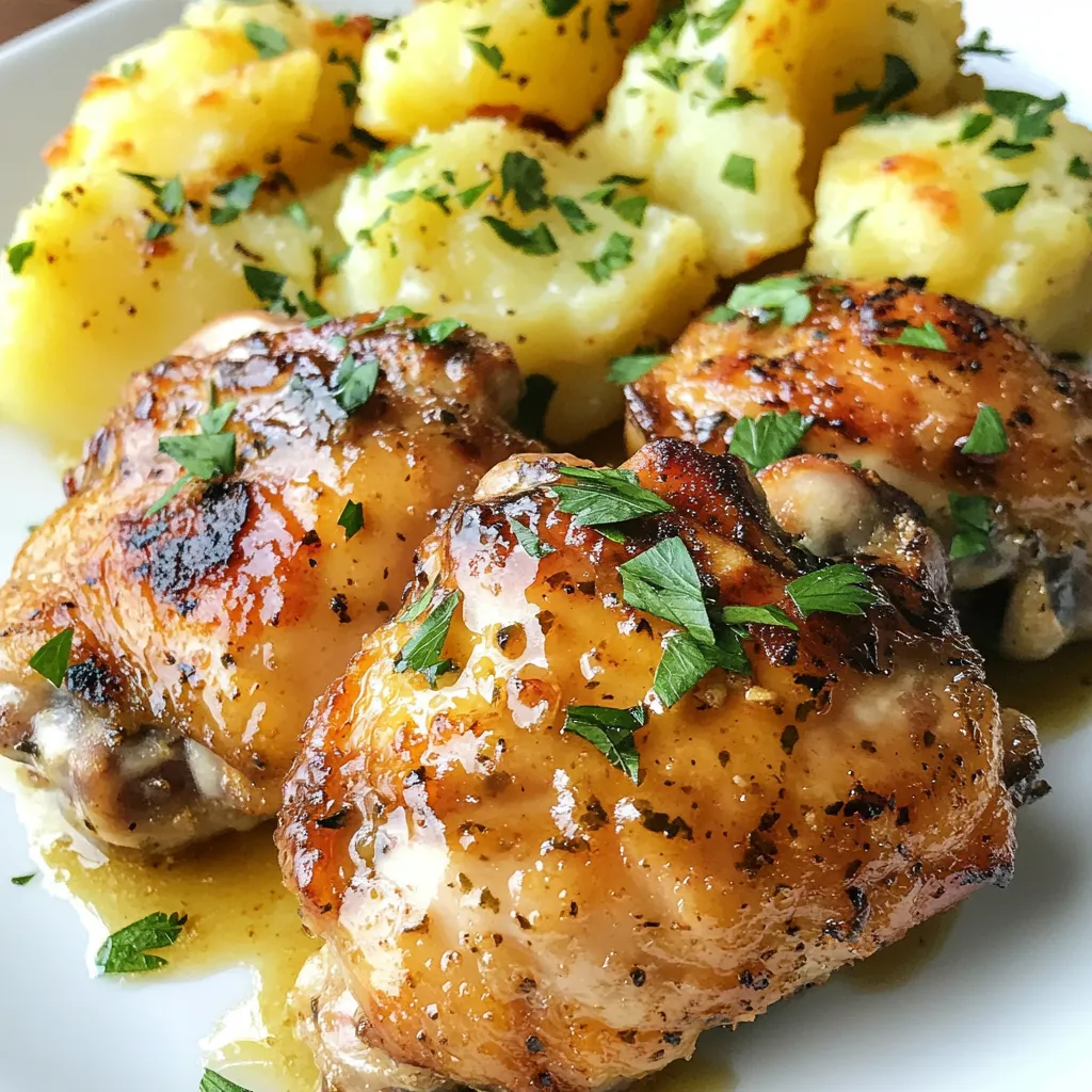 Garlic Butter Chicken and Potatoes Easy Home Dish