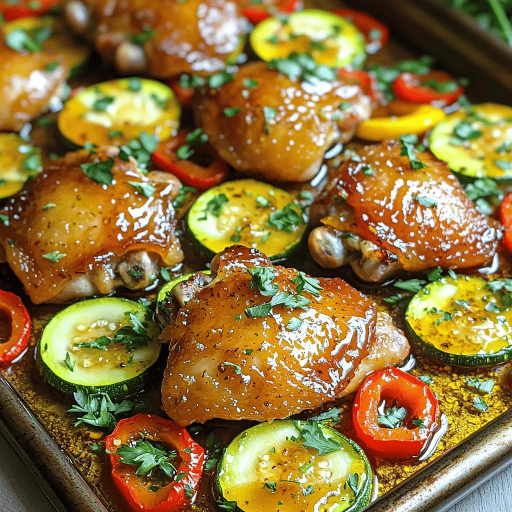 Honey Garlic Chicken Zucchini Sheet Pan Delight