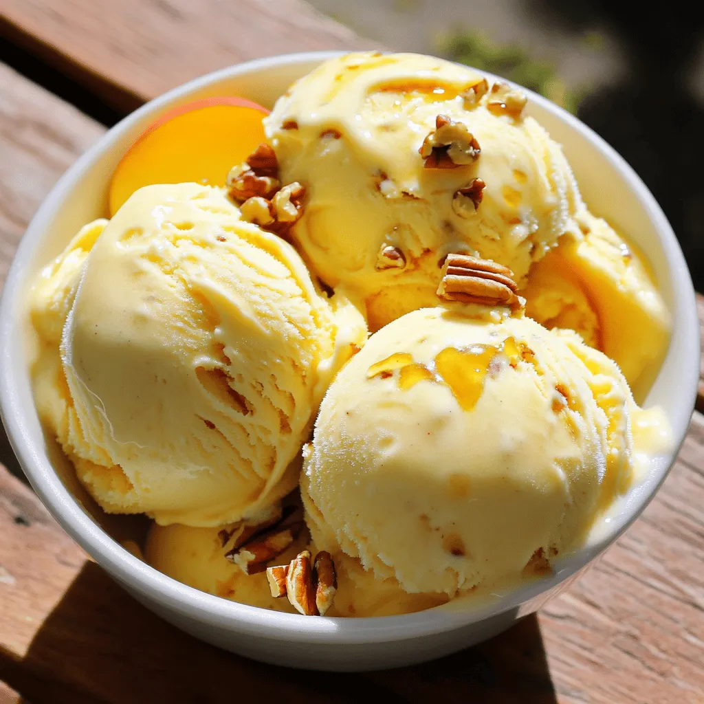 Homemade Peach Ice Cream Creamy and Dreamy Delight