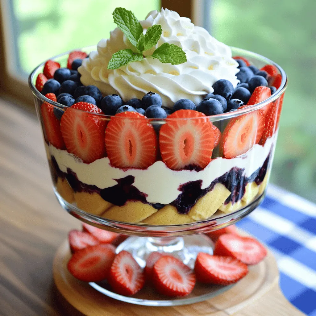 Red, White and Blueberry Trifle Fresh and Tasty Treat