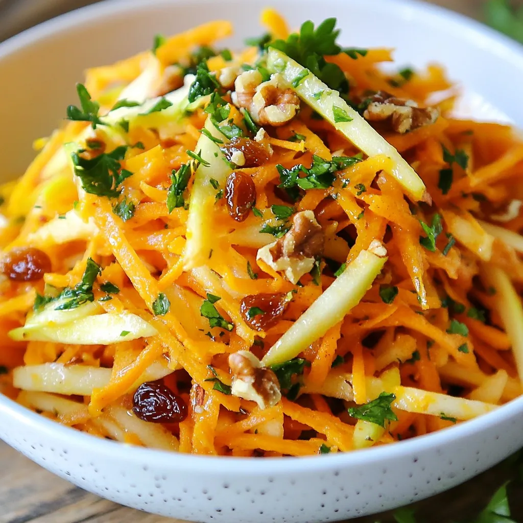 Carrot Apple Slaw Fresh and Crunchy Side Dish