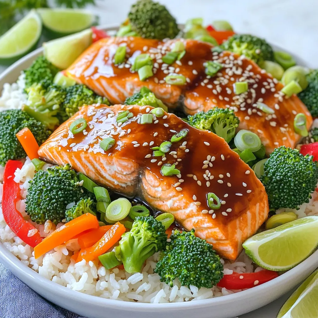 Sheet-Pan Teriyaki Salmon Rice Bowls Flavorful Meal