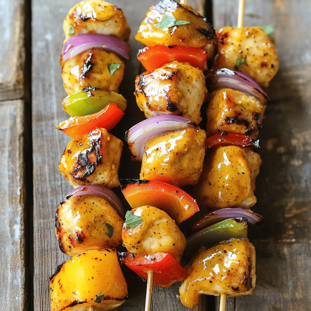 Honey Mustard Chicken Skewers Easy Grilling Recipe
