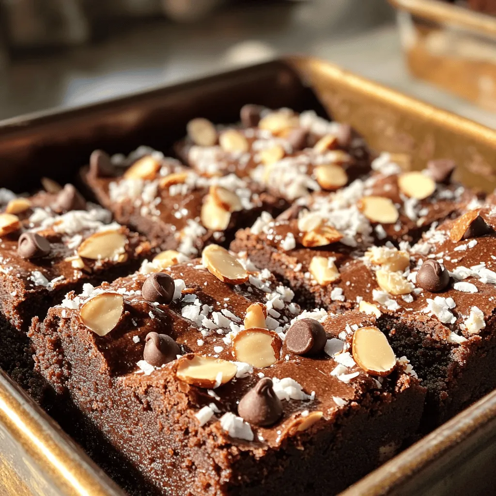 Almond Joy Coconut Brownies Delightful and Easy Treat