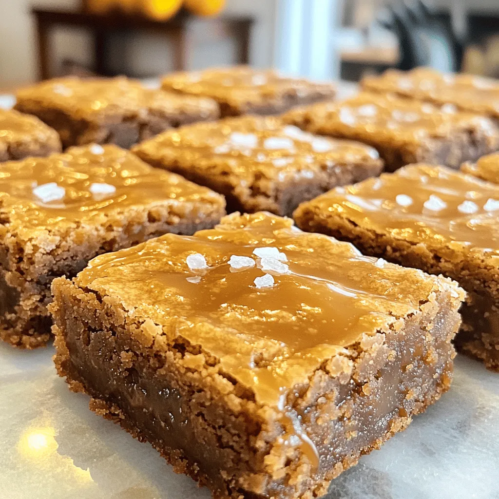 Brown Butter Salted Caramel Blondies Decadent Delight