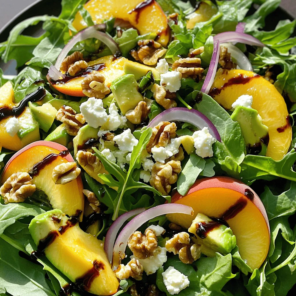 Peach Avocado Salad Fresh and Flavorful Delight