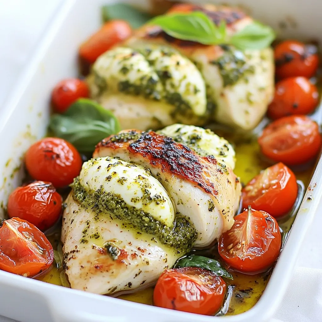 Pesto Mozzarella Stuffed Chicken Flavorful Dinner Recipe