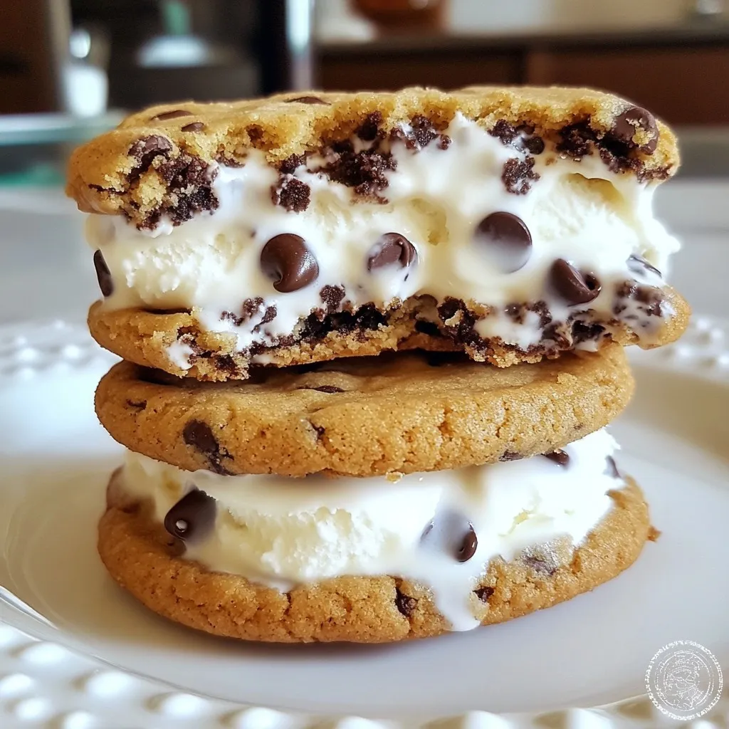 Cookie Dough Ice Cream Sandwiches Deliciously Easy Treat