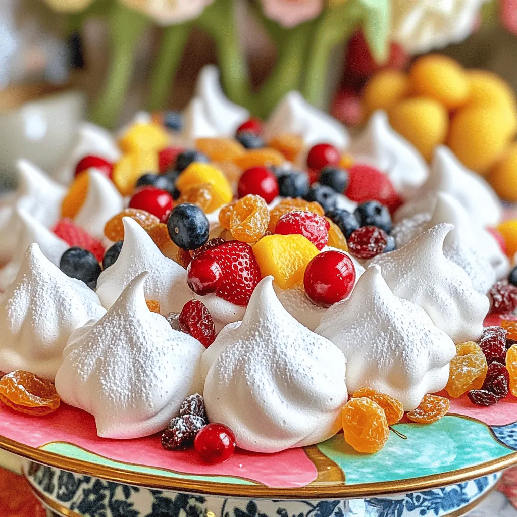 Meringue Cookies with Fruit Delightful and Easy Treat