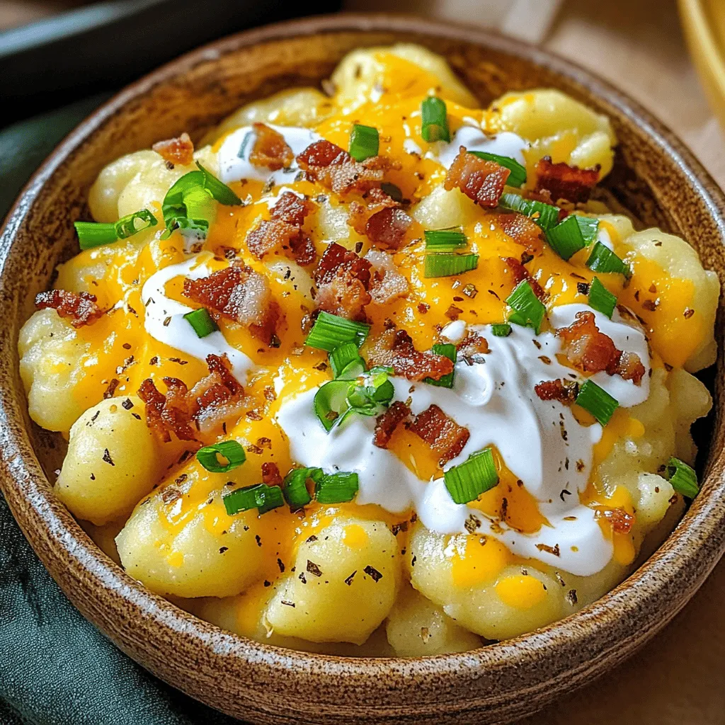 Loaded Baked Potato Gnocchi Creamy and Tasty Dish