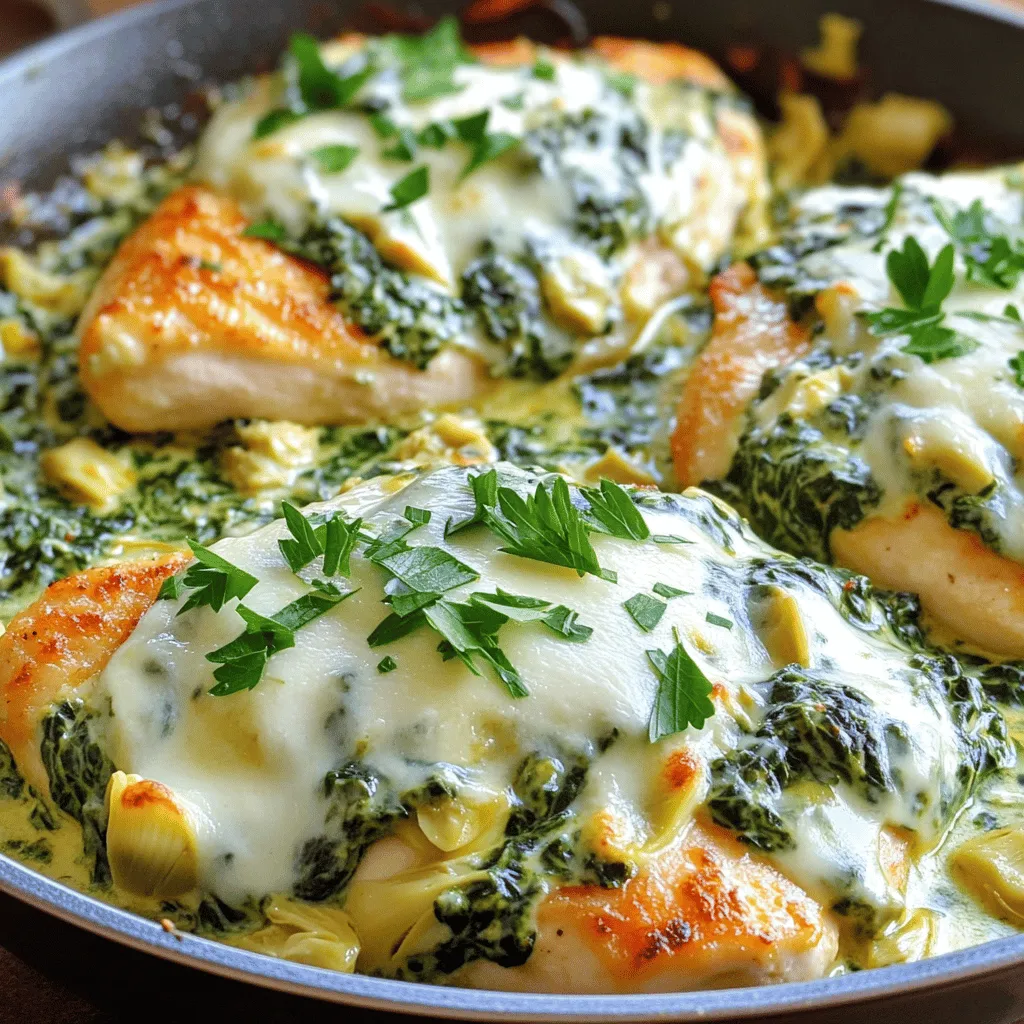 One-Pan Spinach Artichoke Chicken Flavorful Delight