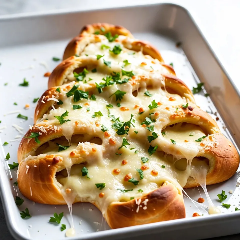 Cheesy Garlic Pull-Apart Christmas Tree Delight
