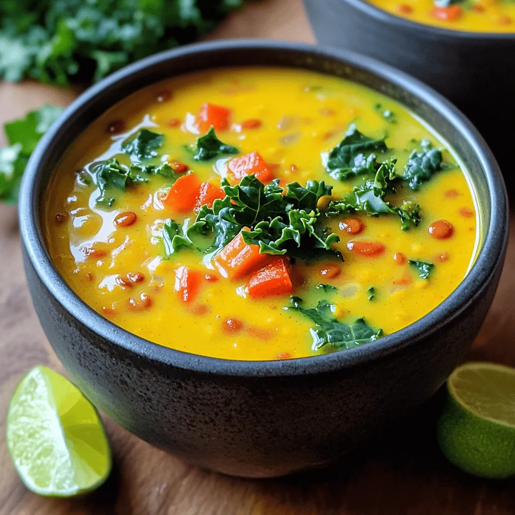 Coconut Curry Lentil Soup Flavorful and Nourishing Bowl