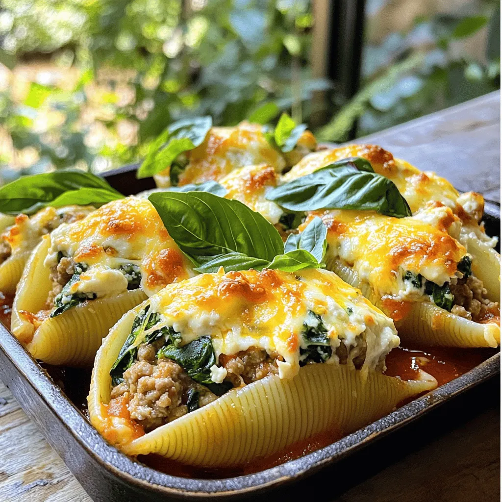 Turkey and Spinach Stuffed Shells Simple Comfort Food