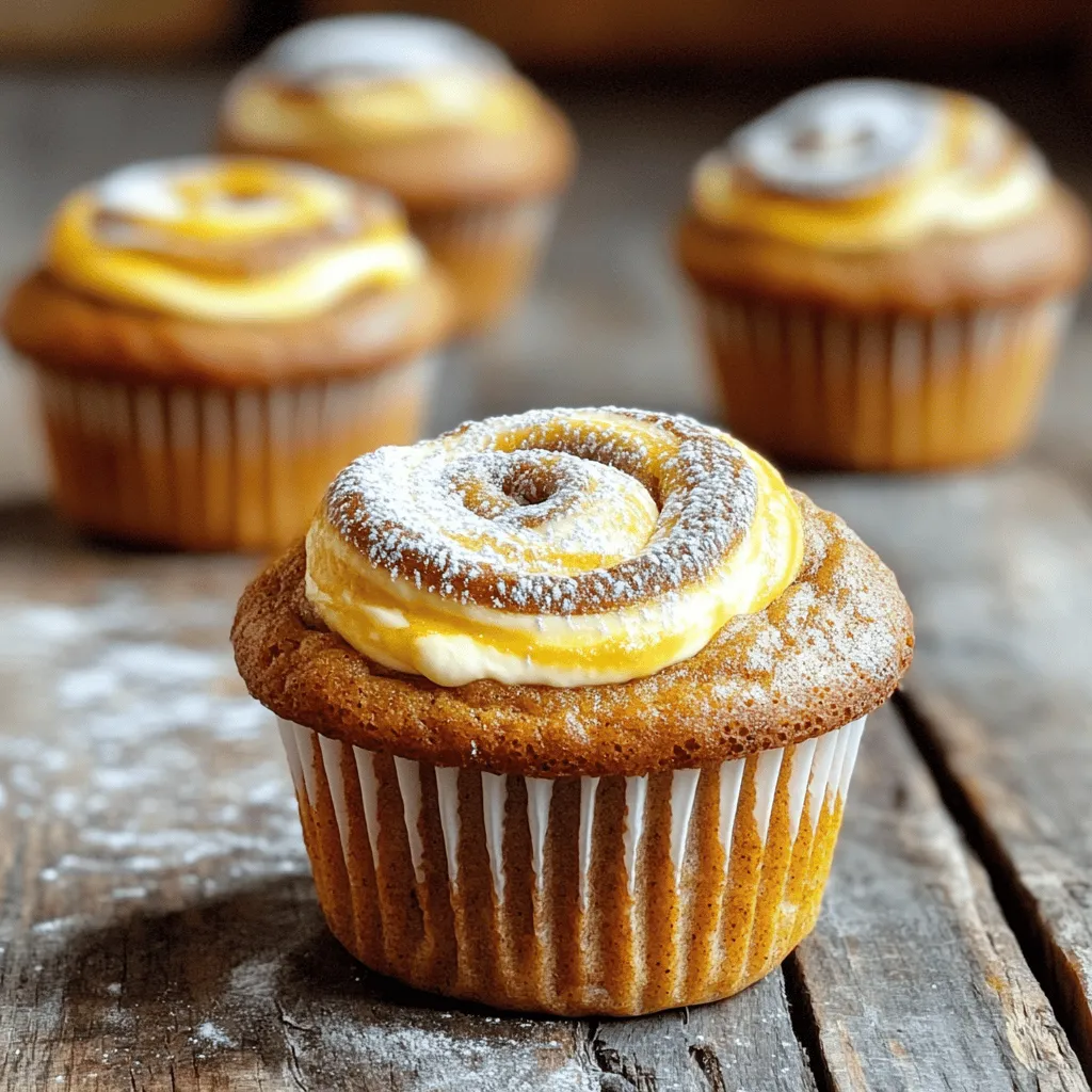 Pumpkin Spice Cream Cheese Swirl Muffins Delight