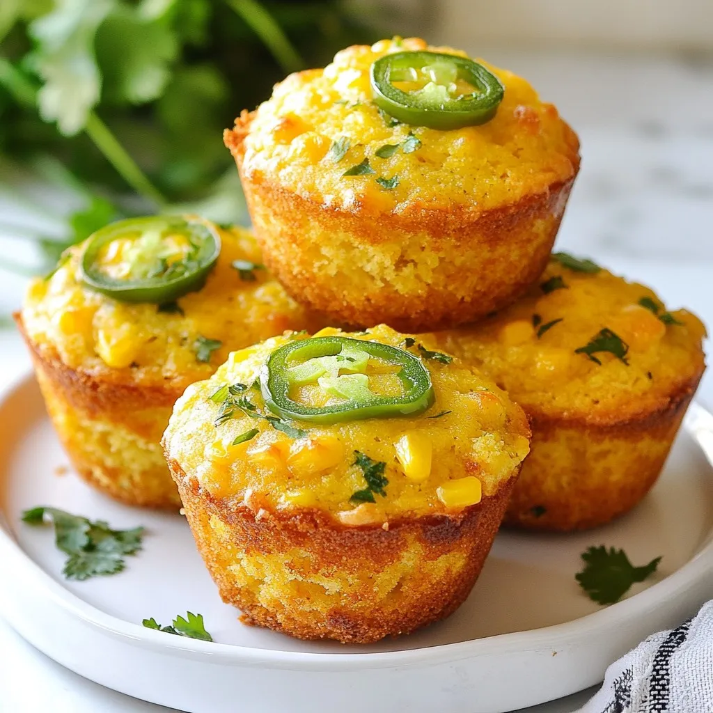 Jalapeño Cheddar Cornbread Muffins Flavorful and Easy