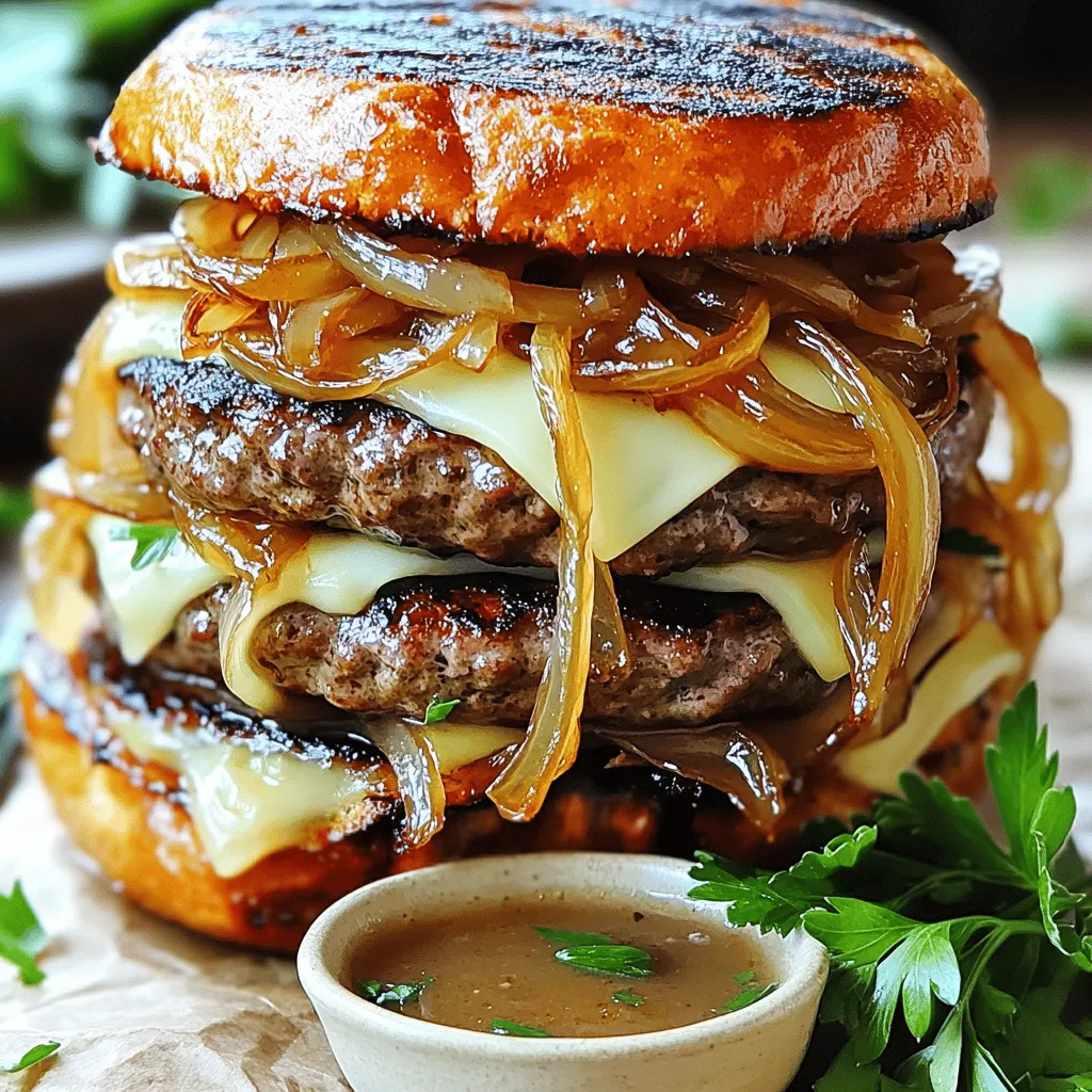French Onion Soup Burgers Flavorful and Satisfying Meal