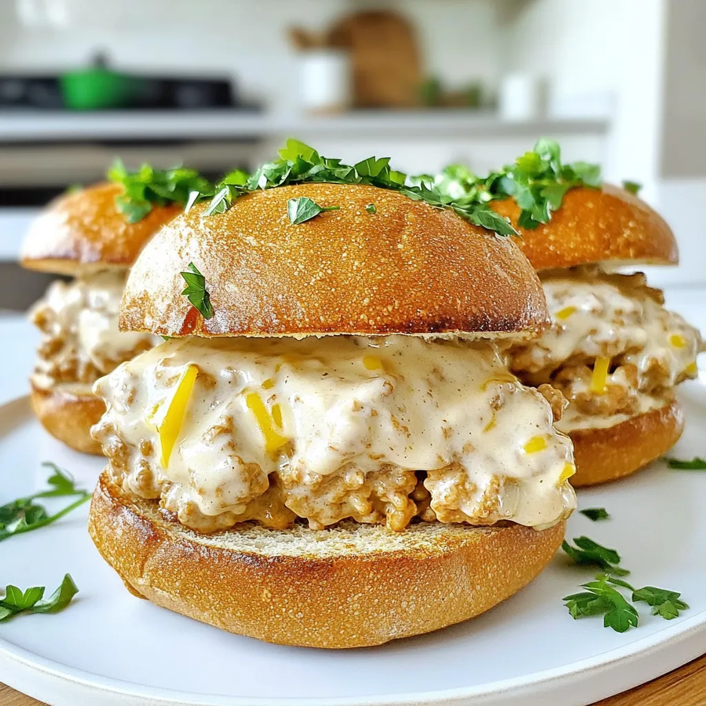 Chicken Alfredo Sloppy Joes Flavorful and Easy Meal