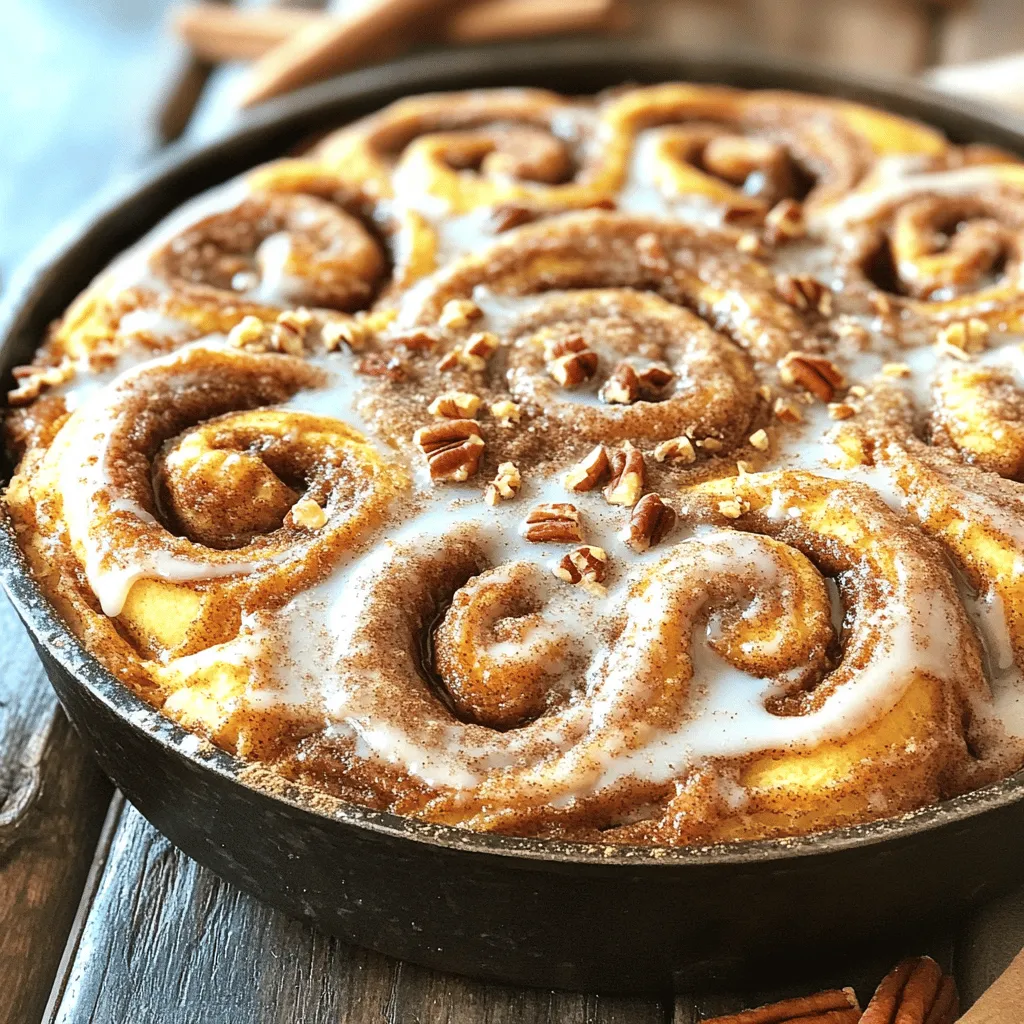 Giant Cinnamon Roll Skillet Cake Deliciously Easy Bake