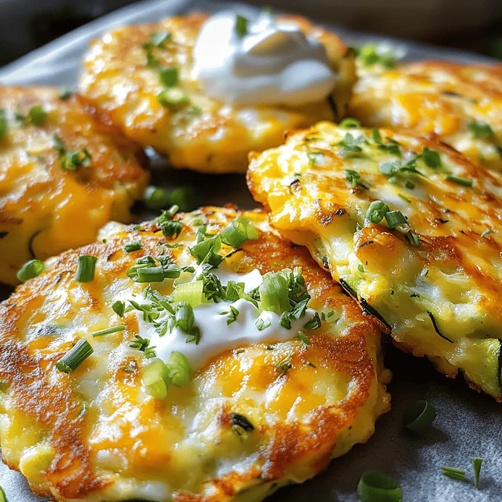 Savory Cheesy Zucchini Fritters Crispy and Flavorful