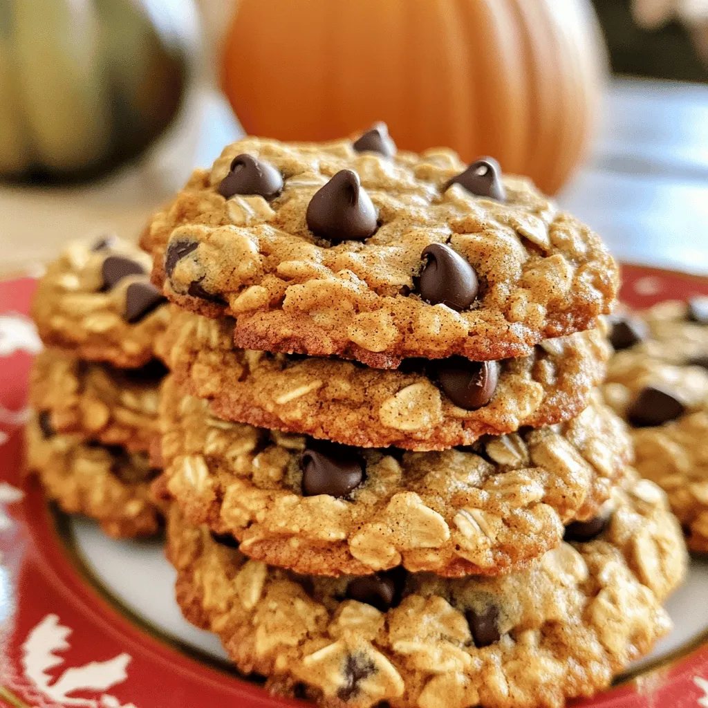 Pumpkin Spice Oatmeal Chocolate Chip Cookies Delight