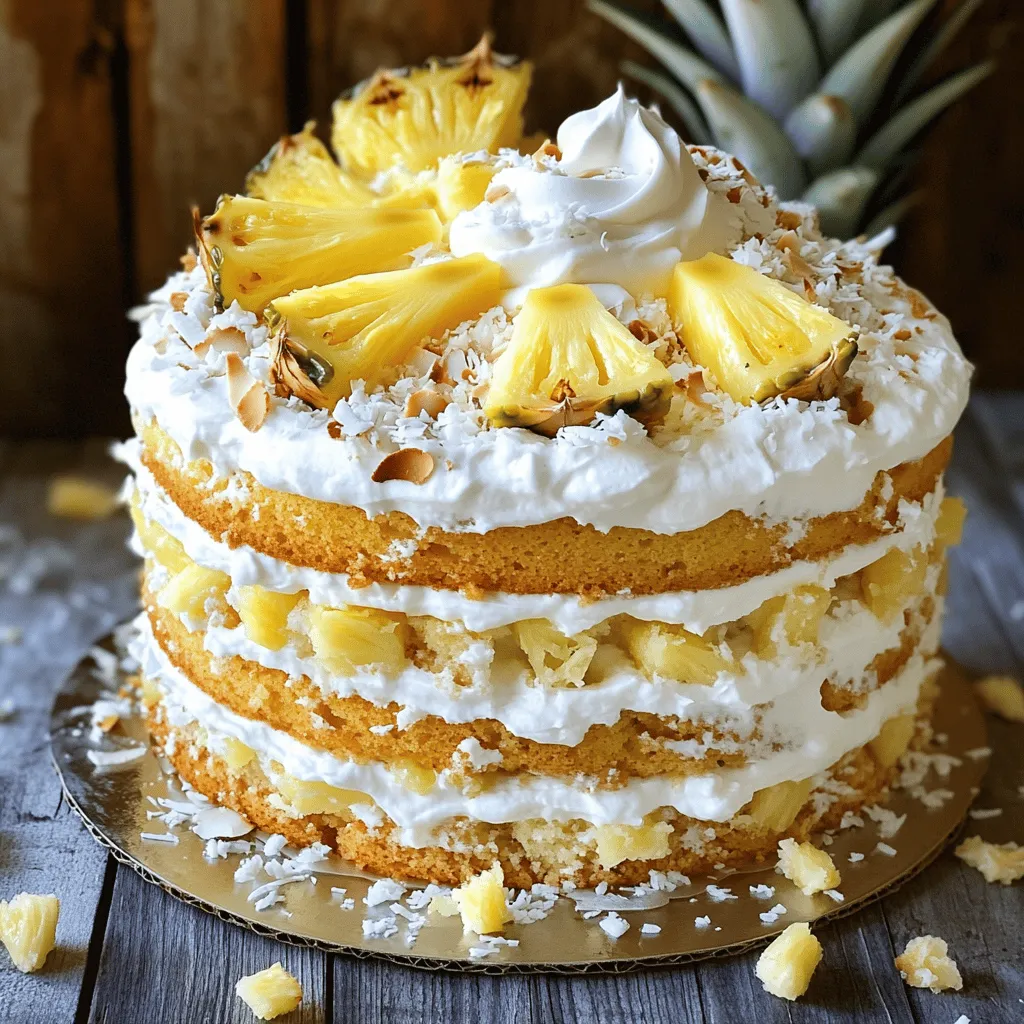 Pineapple Heaven Cake Delightful Tropical Dessert