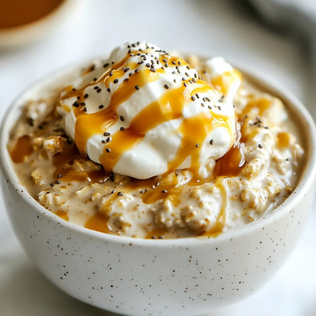 Caramel Macchiato Overnight Oats Tasty Breakfast Idea