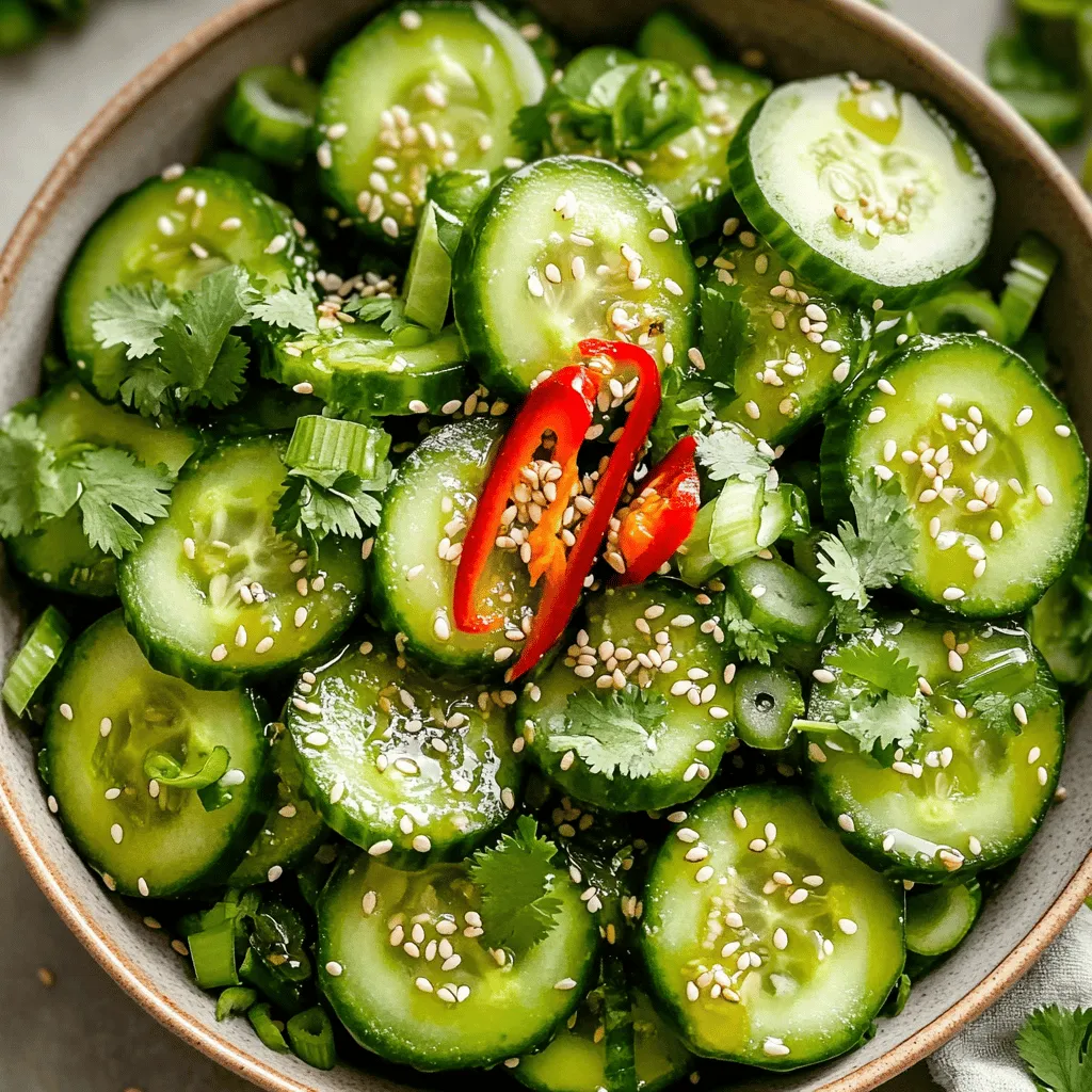 Smashed Cucumber Salad Refreshing and Easy Recipe