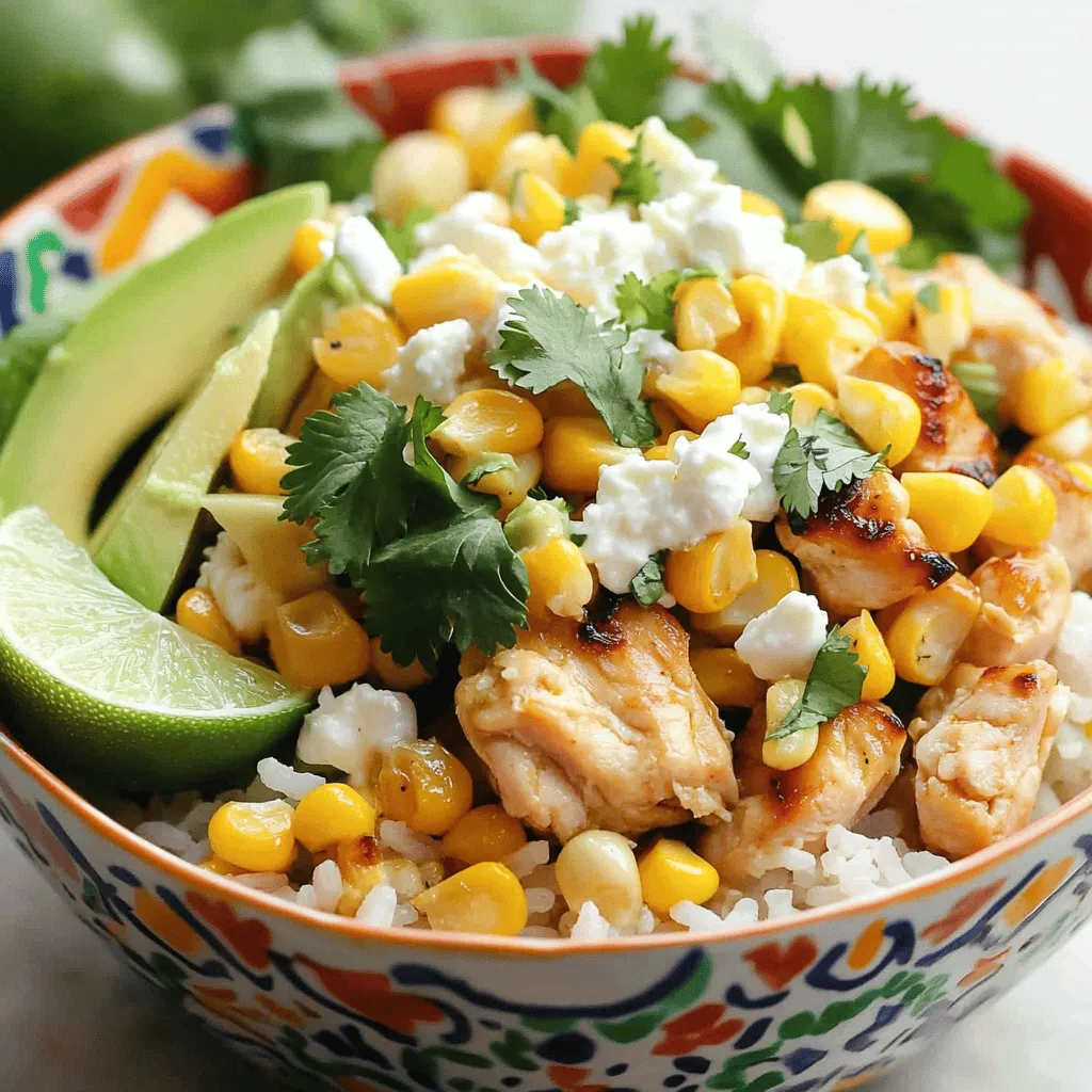 Street Corn Chicken Rice Bowl Flavorful and Simple Meal