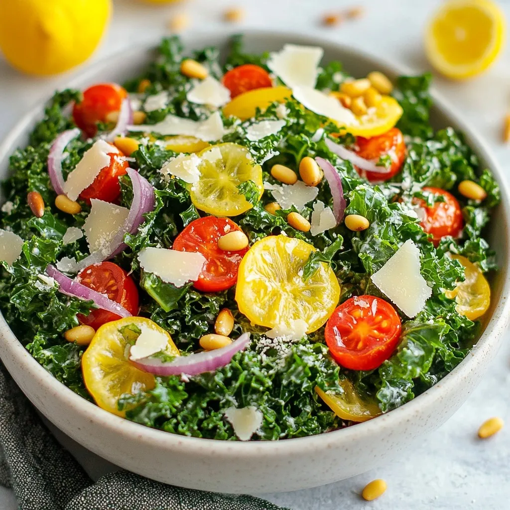 Lemon Parmesan Kale Salad Fresh and Flavorful Recipe