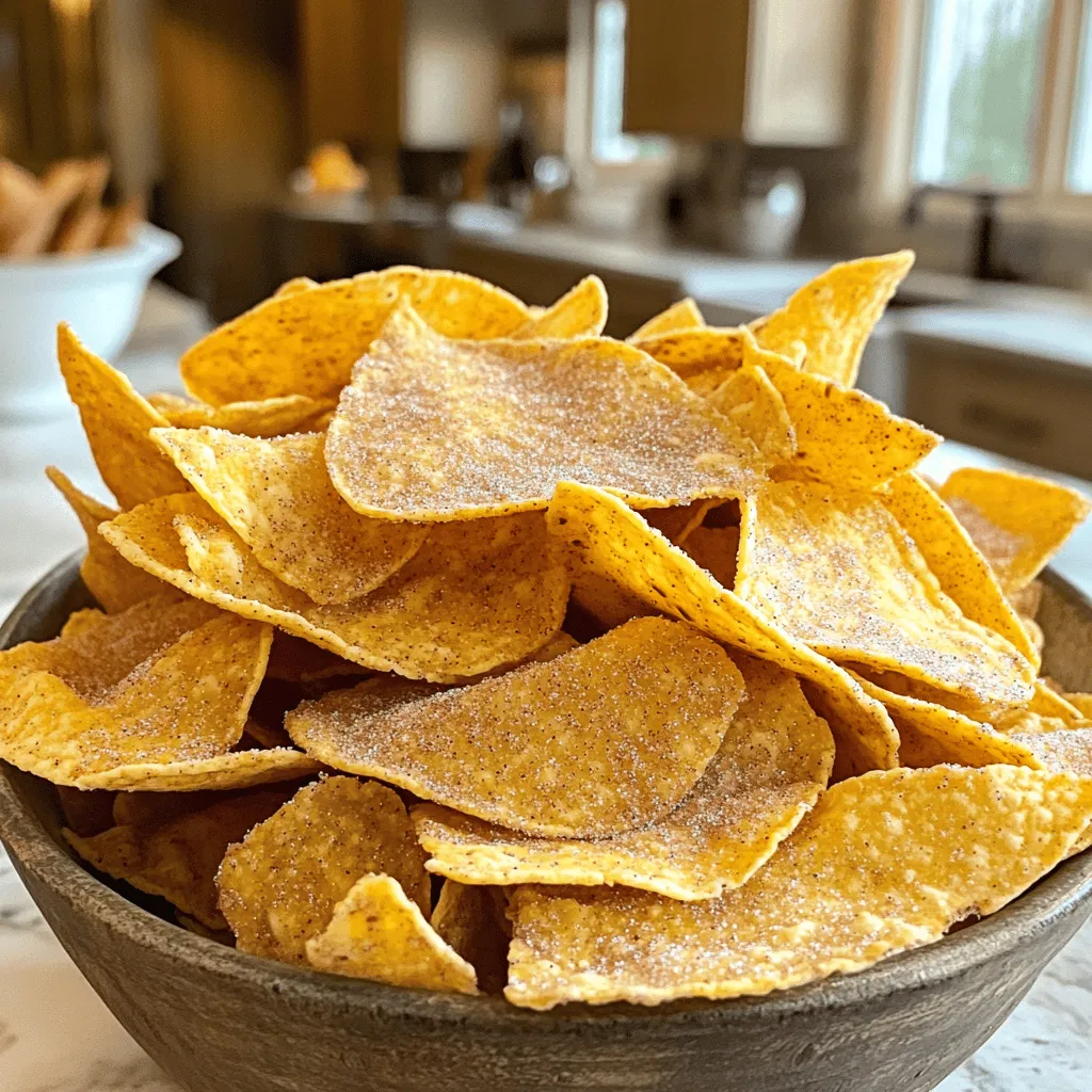 Cinnamon Sugar Tortilla Chips Irresistible Crunchy Snack