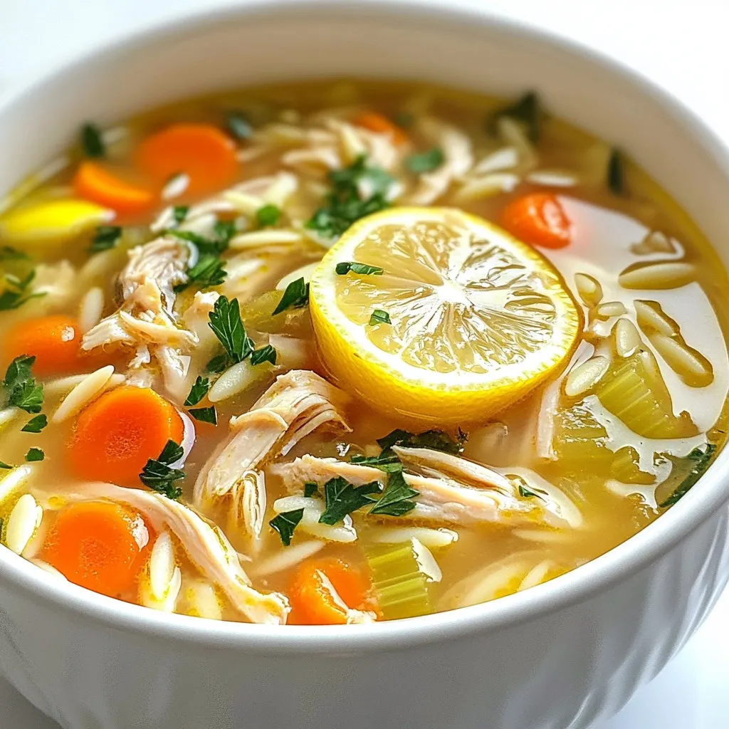 Greek Lemon Chicken Soup Flavorful and Comforting Meal