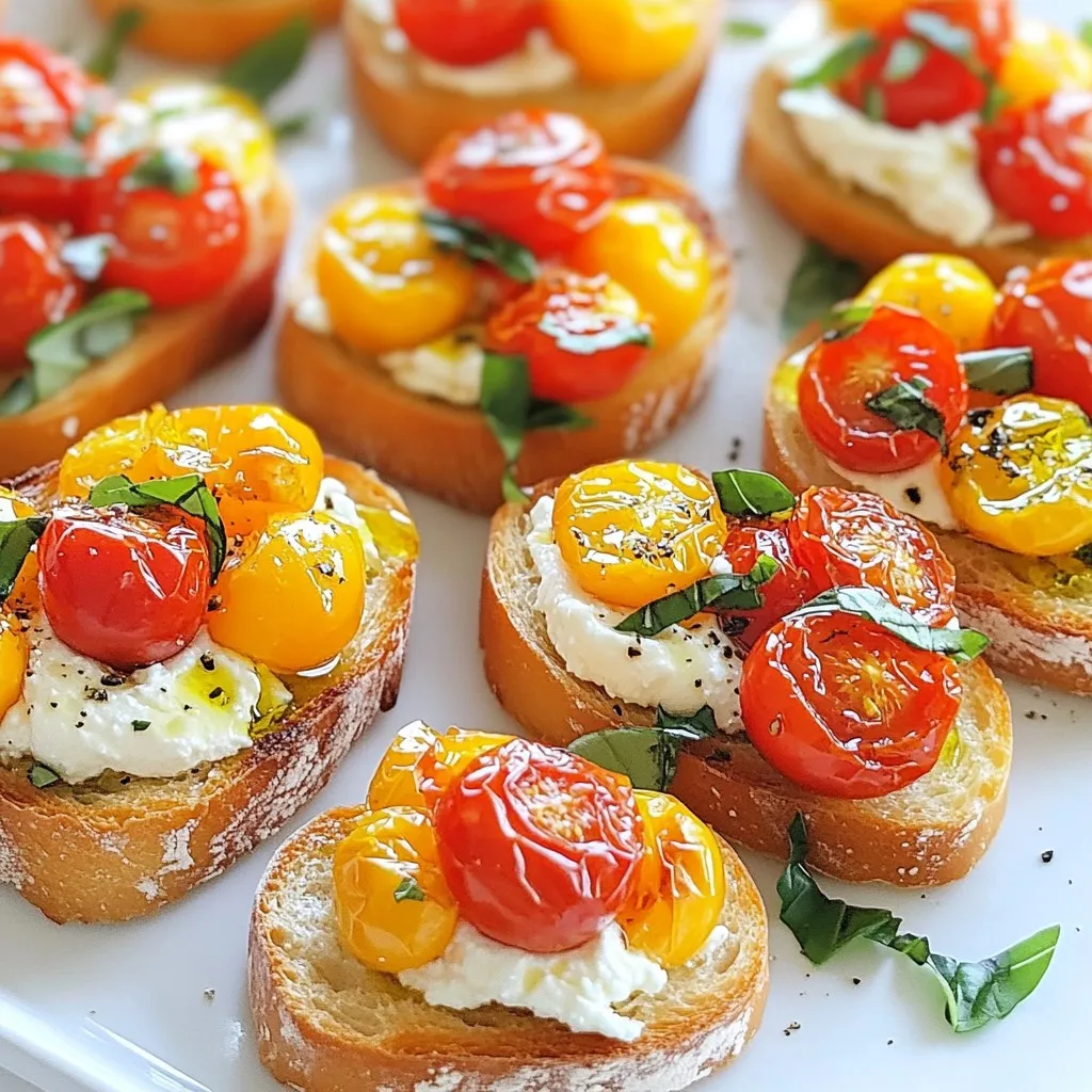 Roasted Tomato Basil Bruschetta Simple and Tasty Dish