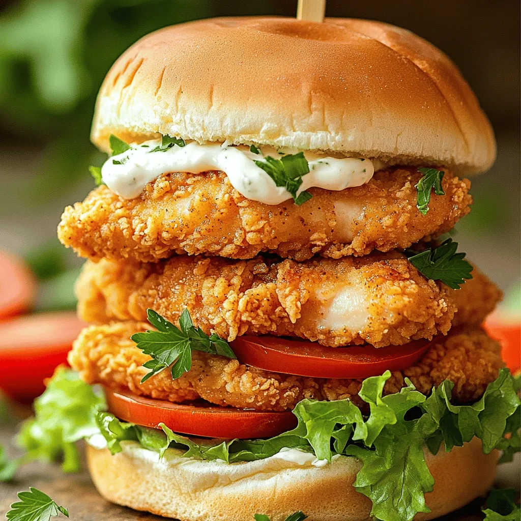 Crispy Garlic Chicken Sandwich Easy and Flavorful Meal