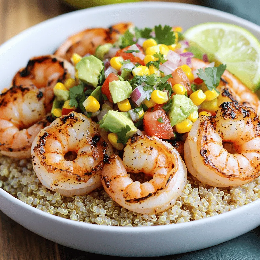 Grilled Shrimp Bowl with Avocado Corn Salsa Delight