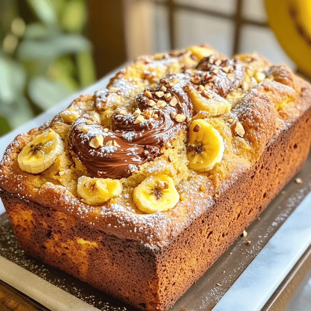 Nutella-Stuffed Banana Bread Simply Delightful Treat