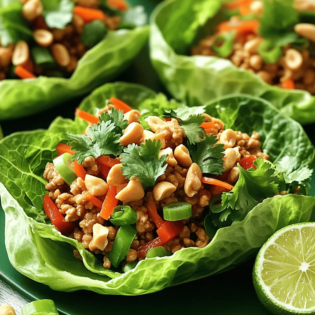 Thai Peanut Chicken Lettuce Wraps Flavorful and Simple