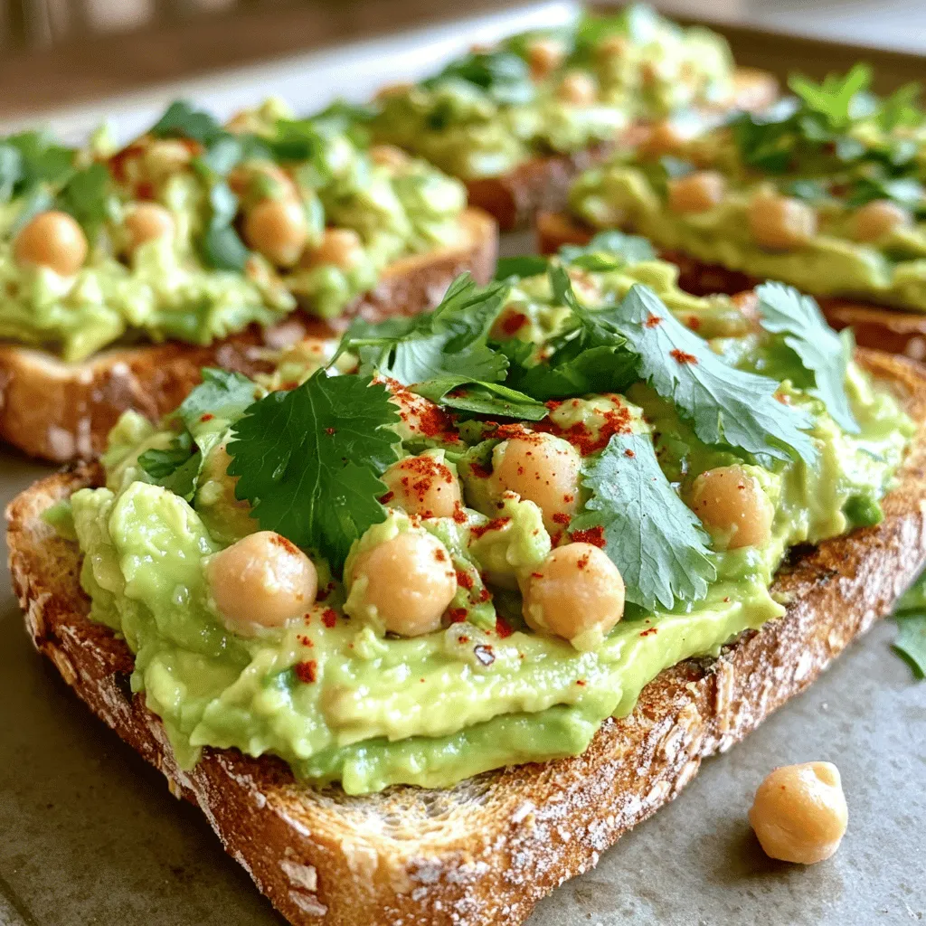 Spicy Avocado Chickpea Toast Flavorful and Easy Recipe