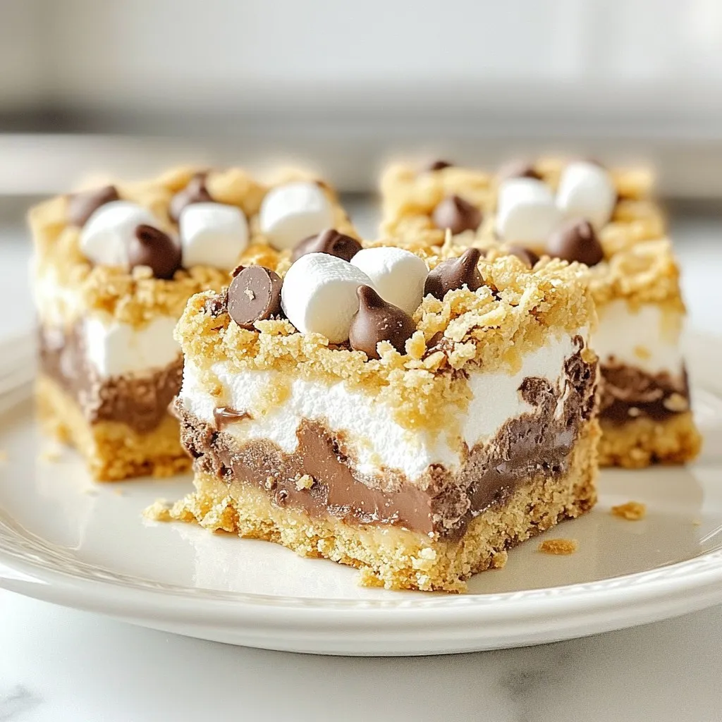 Chocolate Chip S’mores Bars Delightful and Simple Treat