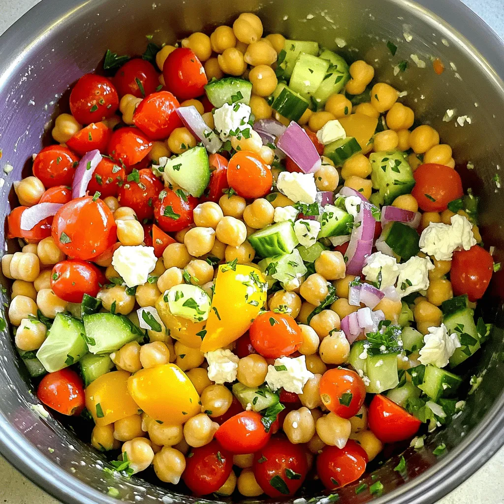 Mediterranean Chickpea Salad Healthy and Flavorful Dish