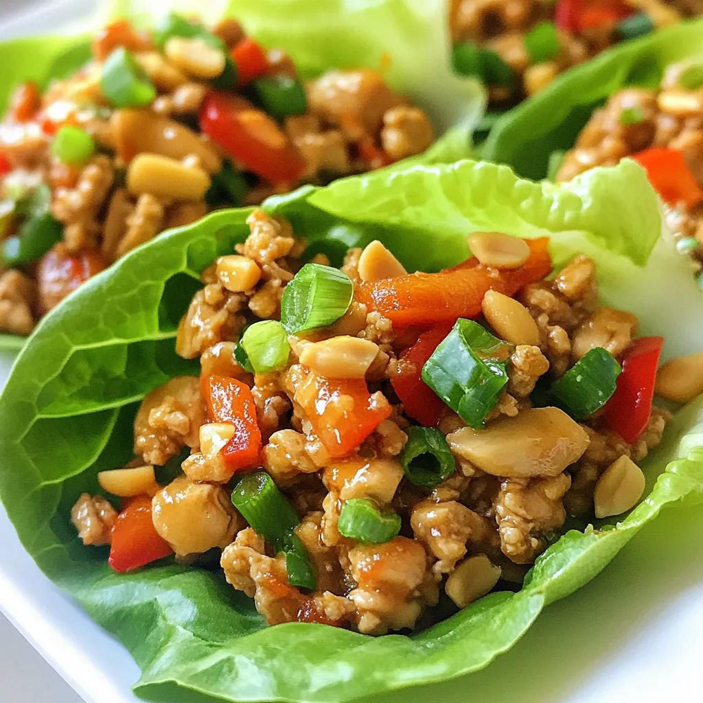 Firecracker Ground Chicken Lettuce Wraps Delightful Dish