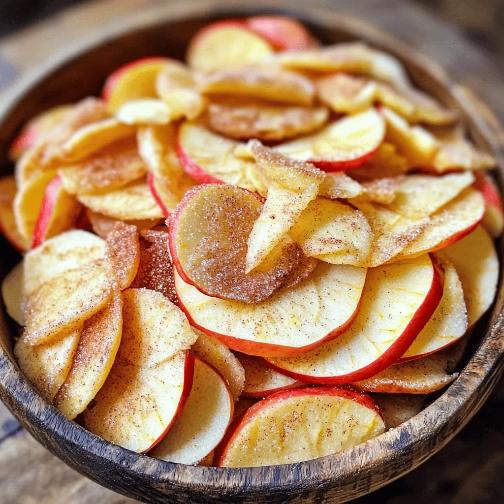 Cinnamon Sugar Apple Chips Crispy and Tasty Snack