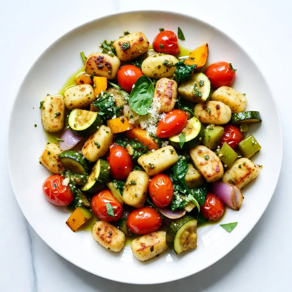 Sheet Pan Gnocchi with Pesto Veggies Tasty Meal