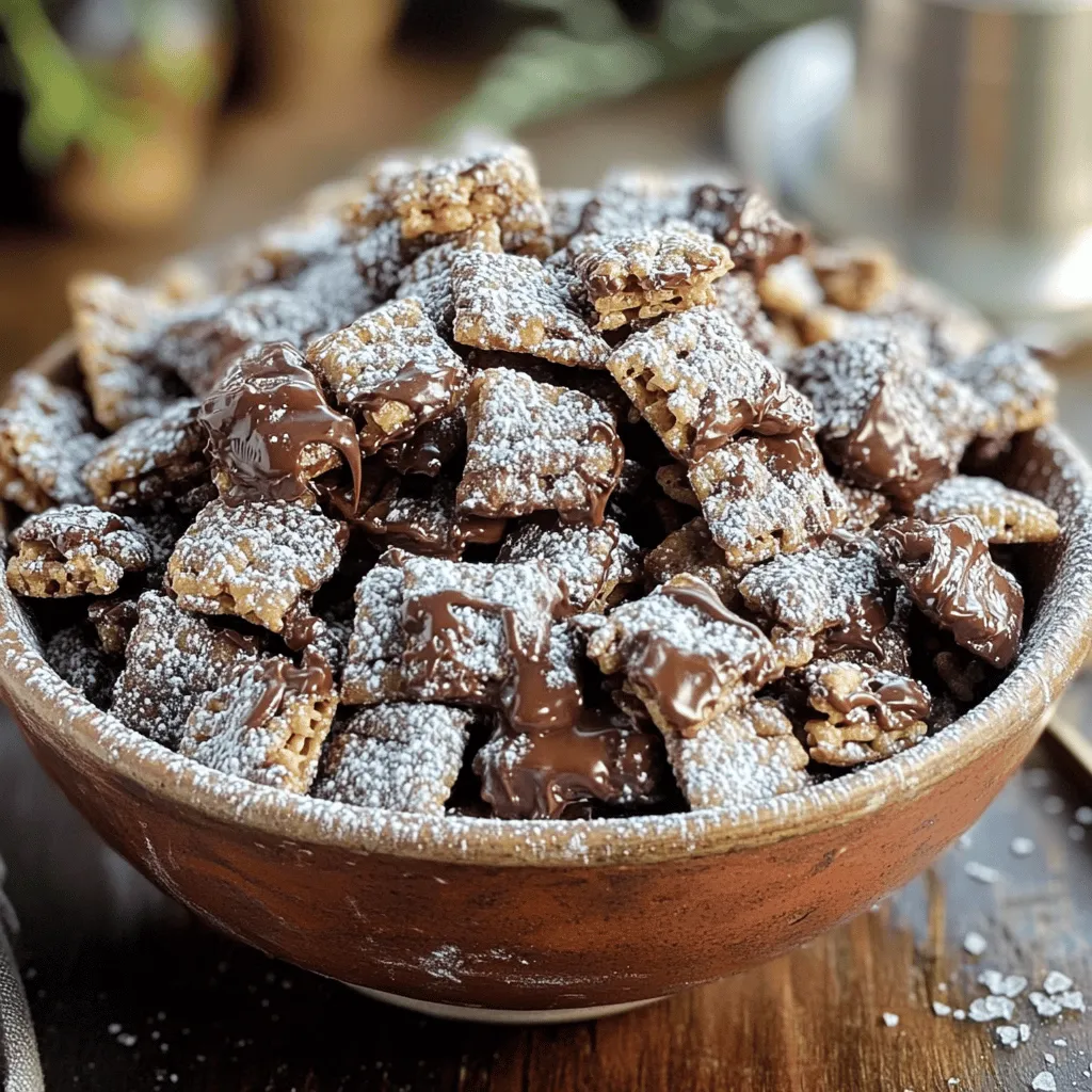 Chocolate Peanut Butter Puppy Chow Irresistible Treat