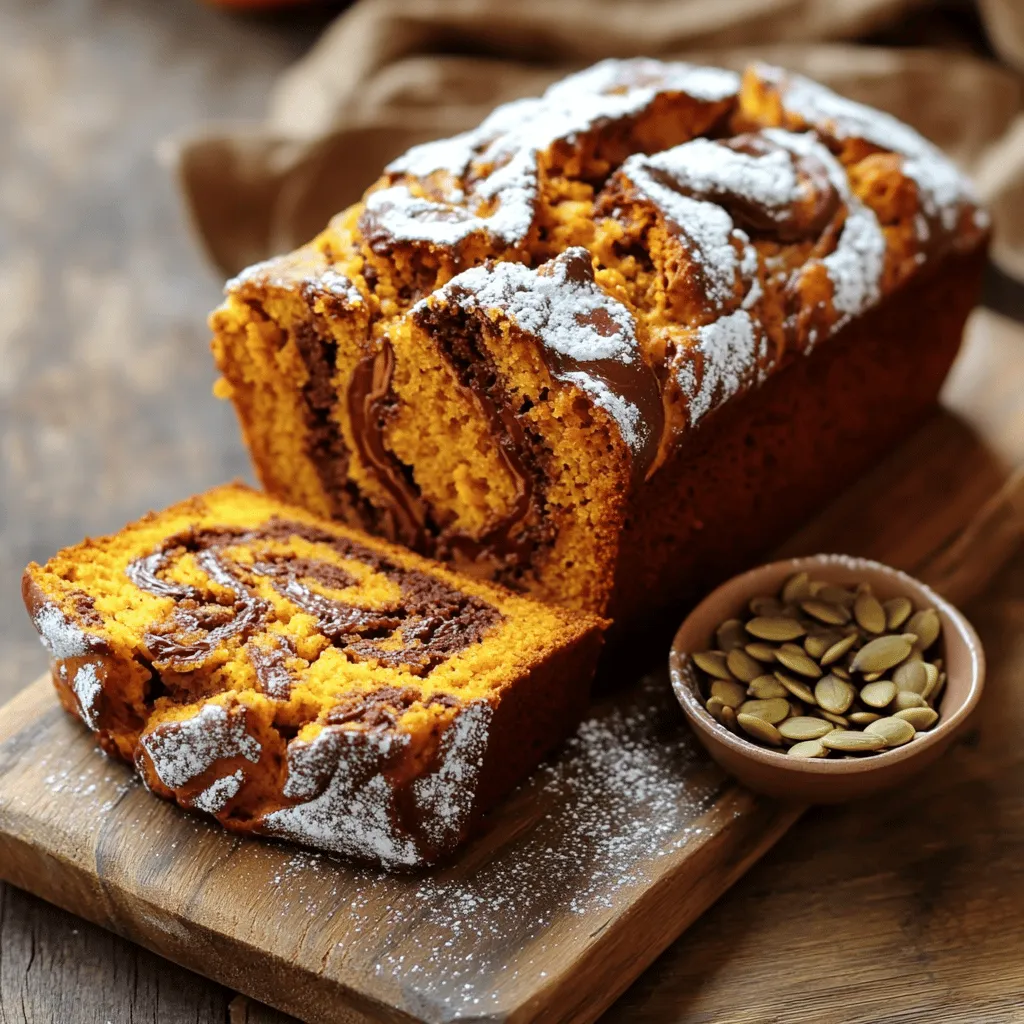 Nutella Swirl Pumpkin Bread Irresistible Fall Treat