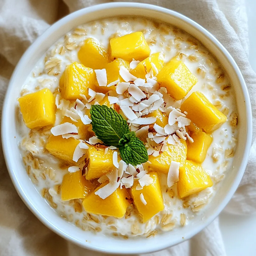 Mango Coconut Overnight Oats Tasty and Easy Recipe