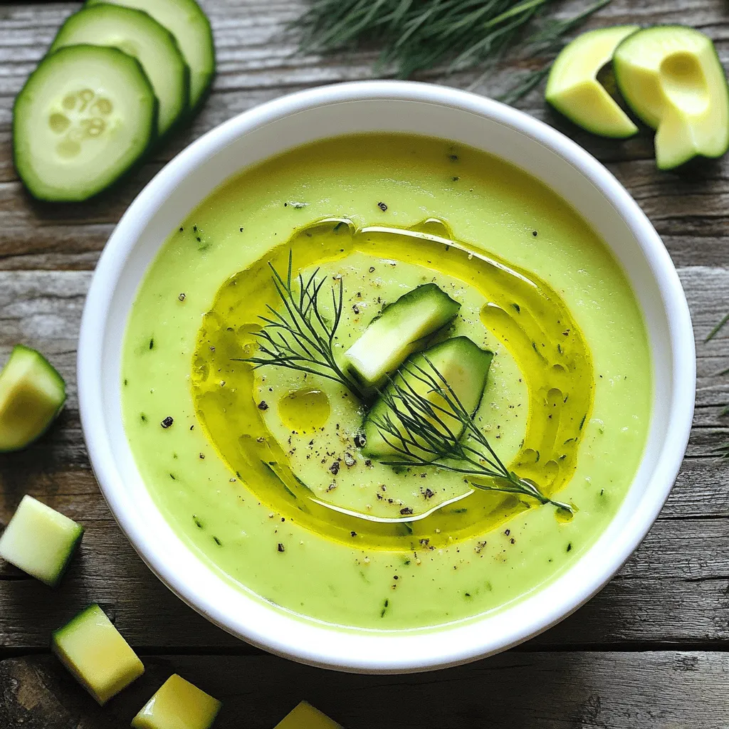 Chilled Cucumber Avocado Soup Refreshing and Simple