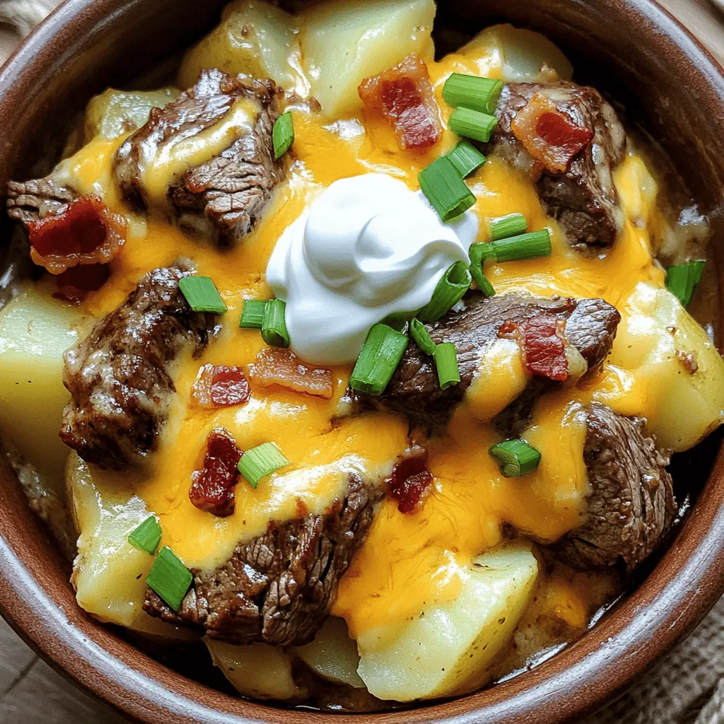 Crockpot Loaded Steak and Potato Bake Flavor Boost